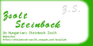 zsolt steinbock business card
